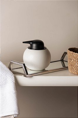 Porta Sabonete Liquido Ceramica Granada 400ml Banheiro Pia