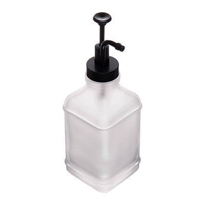Porta Sabonete Dispenser Vidro Quadrado 500ml Bico Curvo