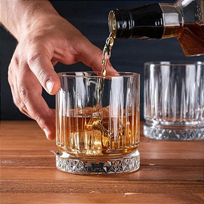 Copo De Cristal Grosso Whisky 330ml Drink Deli Diamante