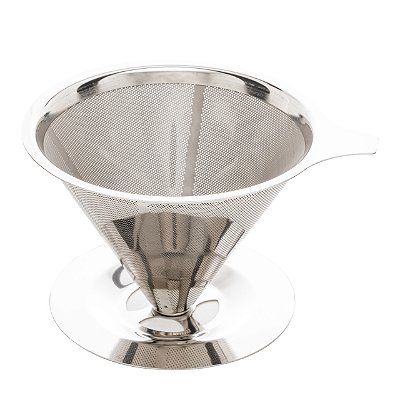Filtro De Café Em Aço Inox E Tela Fina 13x10,5cm Lyor