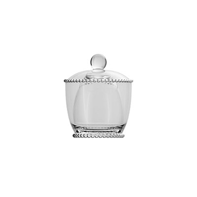 Manteigueira Francesa de Vidro Pearl 10,5cm Transparente