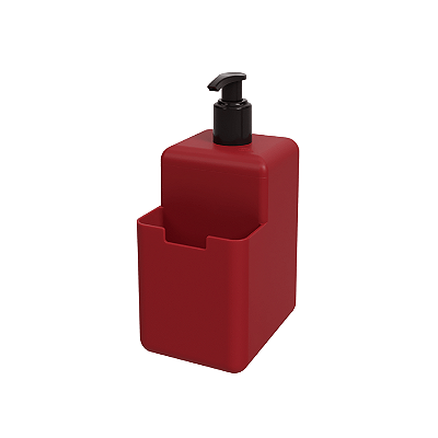 Dispenser Porta Detergente Líquido Single 500ml Vermelho