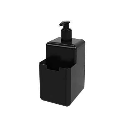 Dispenser Porta Detergente Líquido Single 500ml Preto