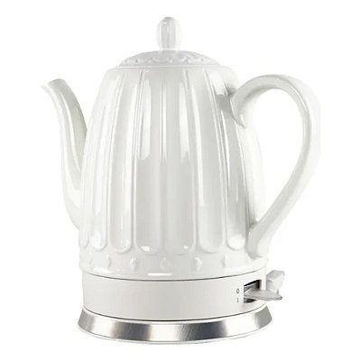 Chaleira Elétrica Porcelana Elegance 220V 1,8L Clássica Branca