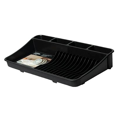 Escorredor Extensivo Fly Pratos Copos Talheres Bancada Slim Preto
