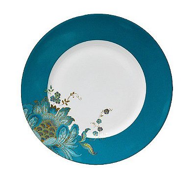 Prato Raso de Cerâmica 27cm Azul Eliza Teal