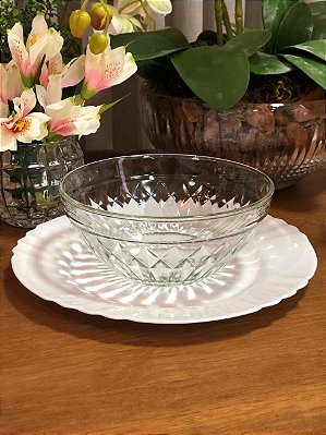 Bowl de Vidro Transparente - Diamond