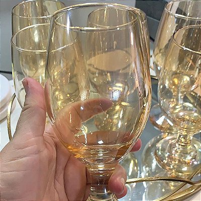 Taça de Vidro para Água Âmbar