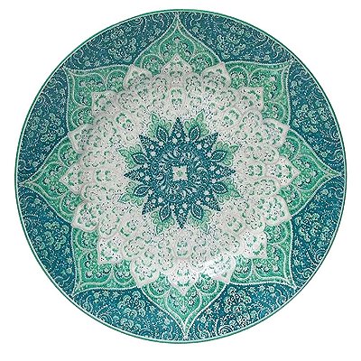 Prato Raso Mandala Azul - 27cm