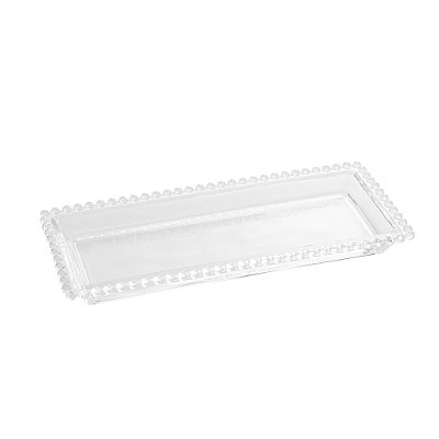 Travessa de Cristal Pearl Retangular 30x13cm Transparente - Wolff