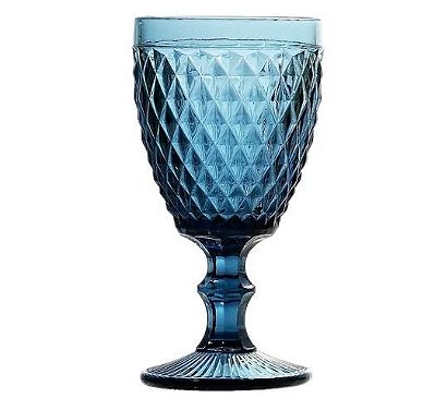 Taça de Vidro Bico de Abacaxi 325ml - Azul