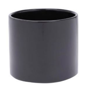 Vaso Cachepot de Cerâmica Grande - Preto