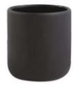 Vaso Cerâmica Preto - 10cm