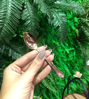 Colher de Chá em Inox Lux Rose Gold
