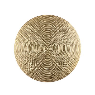 Jogo Americano de Plástico Fresno Metalizado 38cm - Dourado