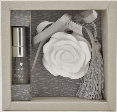 Pendente de Gesso Perfumado Rosas Pequeno - Lavanda de Provance