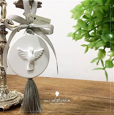 Pendente de Gesso Perfumado Espírito Santo Pequeno - Chá Branco