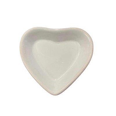 Bowl de Coração Mini em Cerâmica - Branco