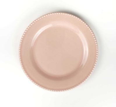 Prato de Sobremesa Dots Rosa - 20cm