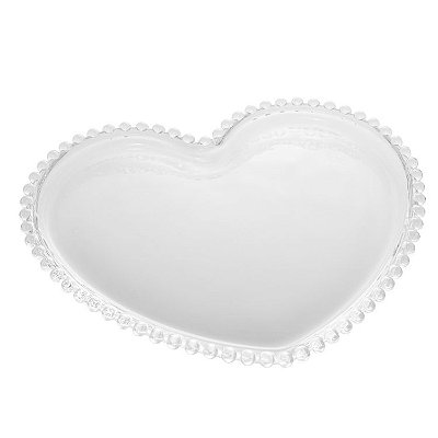 Prato de Coração de Cristal Pearl 30cm - Wolff