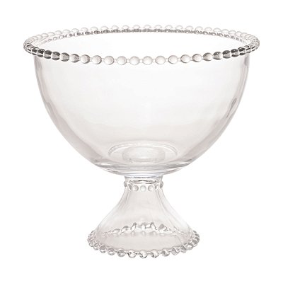 Bowl Saladeira de Cristal com Pé Pearl 21cm - Wolff