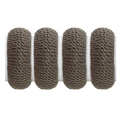 Argola de Guardanapo Rayon 4 Peças Marrom Toffee
