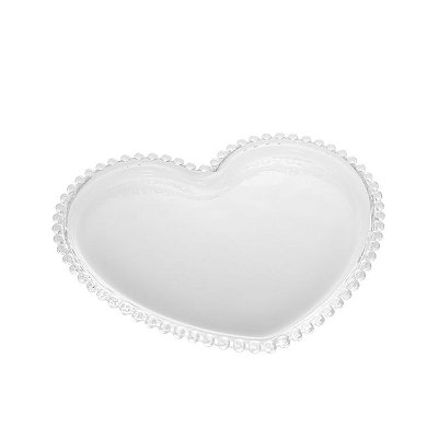 Prato de Coração de Cristal Pearl 18cm - Wolff