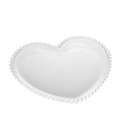 Prato de Coração de Cristal Pearl 25cm - Wolff