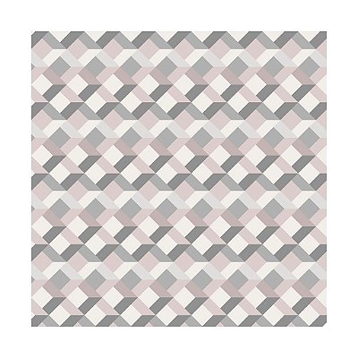 Guardanapo Home Tecido Algodão 40x40cm Candy Rosa Geométrico