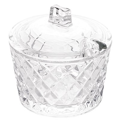 Açucareiro de Cristal Deli Diamond com Tampa
