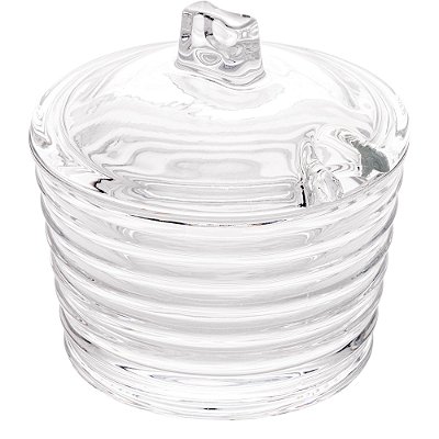 Açucareiro de Cristal Colmeia Com Tampa