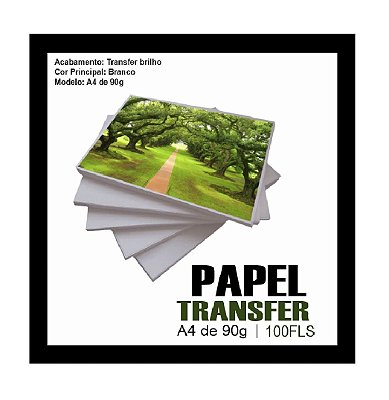 Papel A4 Transfer Laser 90gr Pct C/100