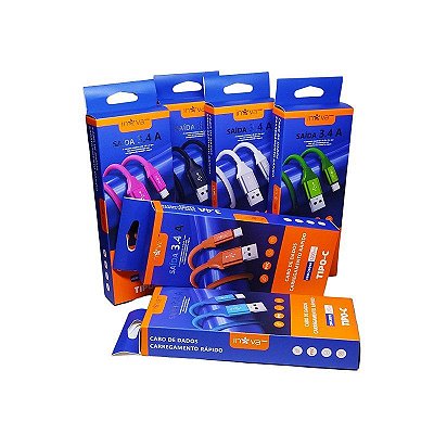 Cabo Usb Munido de Peça de Conexão Tipo-c 3.4A Máx 1,2Mt CBO-30016