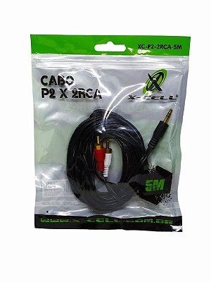 Cabo P2 X 3rca 5m Xc-P2-2rca-5m
