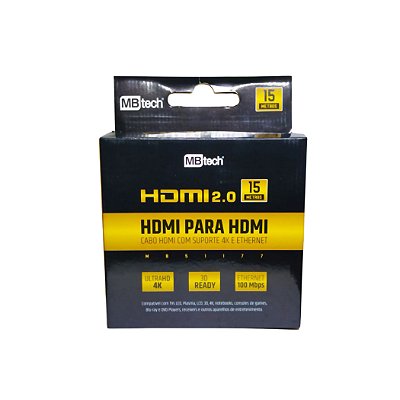 Cabo Hdmi X Hdmi 4k De 15mt Mb51177
