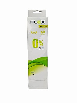 Pilha Aaa Zinco Flex C/60 Unid. Tubo AAA FX-3AZ