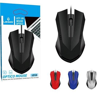Mouse Para Computador Com Fio Usb Ley-26