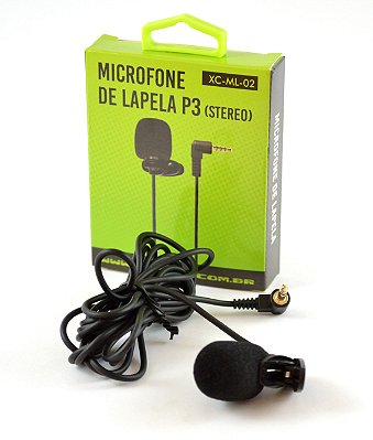 Microfone De Lapela P3 (Stereo) Xl-Ml-02