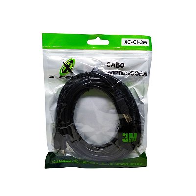 Cabo P/ Impressora Usb Am X Bm 2.0 3 Mt Xc-Ci-3m