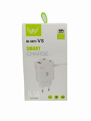 Carregador P/ Celular Micro Usb V8 5.1a Al-5017-V8