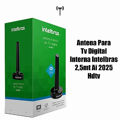 Antena De Tv Interna Uhf/Hdtv 2.5mt Ai 2025