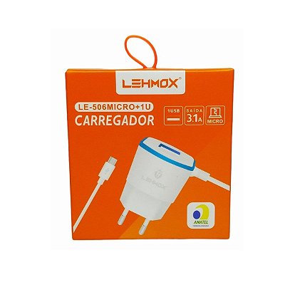 Carregador Universal C/ 1 Entrada Usb LE-506MICRO+1U V8