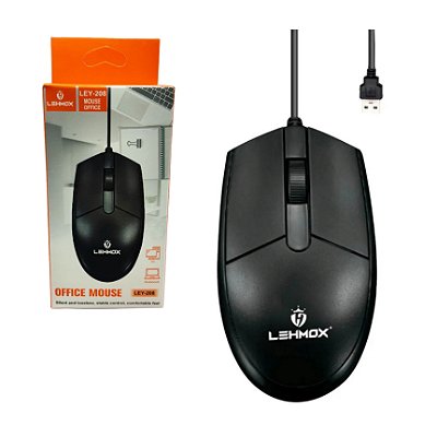 Mouse Para Computador Com Fio Usb Ley-208