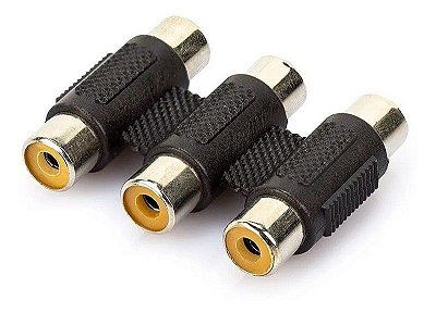 Conector 3 Rca Femea + 3 Rca Femea LE-5583