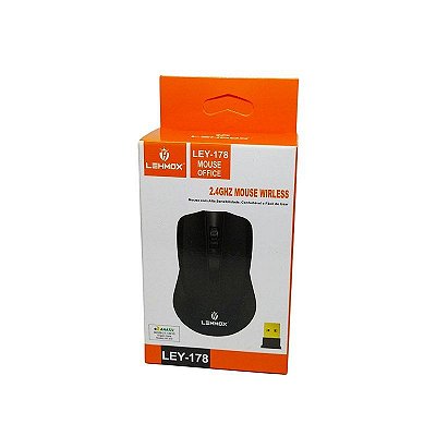 Mouse Sem Fio Wireless 2.4ghz Com Receptor Usb Ley-178