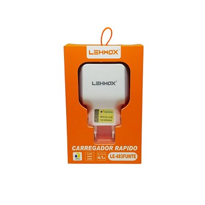 Carregador Universal Com 2 Entrada Usb e Sem Cabo LE-483FUNTE