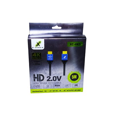 Cabo Hdmi 4K 2.0v 5Mt XC-4K5