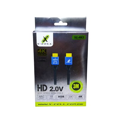 Cabo Hdmi 4K 2.0v 3Mt XC-4K3