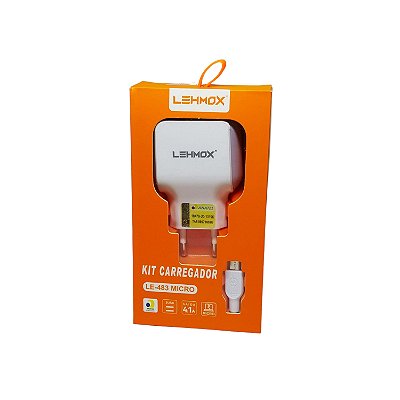 Carregador Universal C/ 2 Entrada Usb LE-483Micro (V8 Micro Usb)