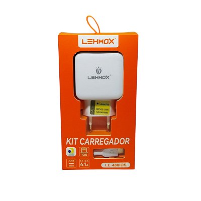 Carregador Com 2 Entradas Usb Com Conexão Lightning LE-488IOS